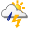 vereinzelte Gewitter